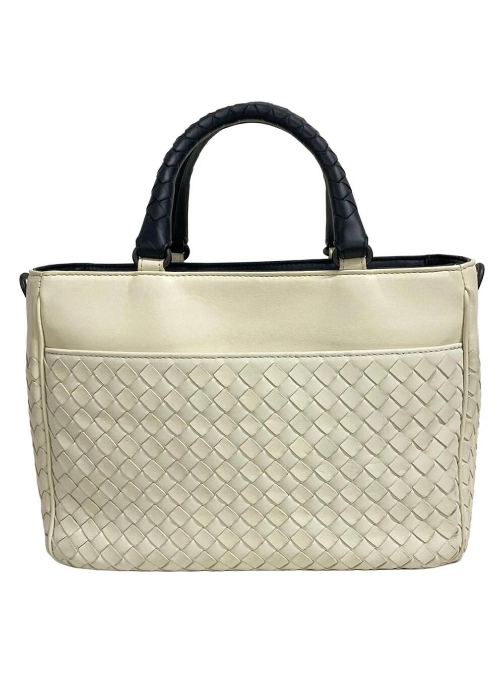 Bottega Veneta Intrecciato Cream Black #358653B10B
